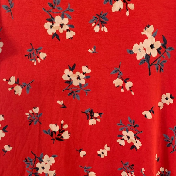 Red Floral Swing Dress - Picture 3 of 4